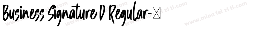 Business Signature D Regular字体转换